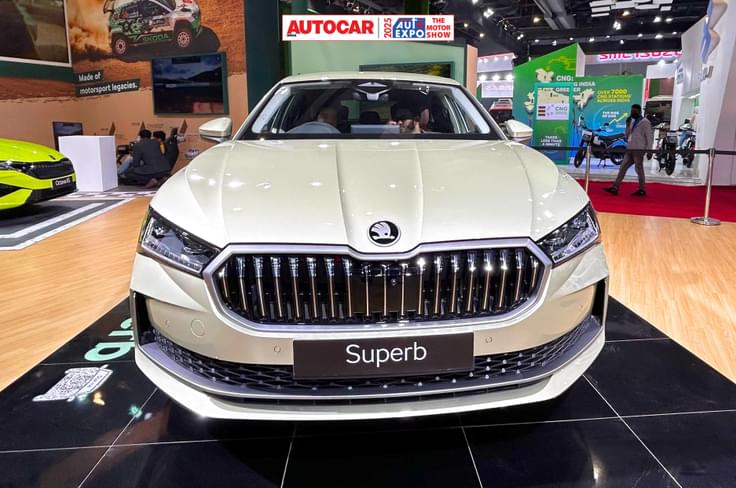 New Skoda Superb shown in India for the first time ahead of its launch. New Skoda Superb shown in India for the first time ahead of its launch.