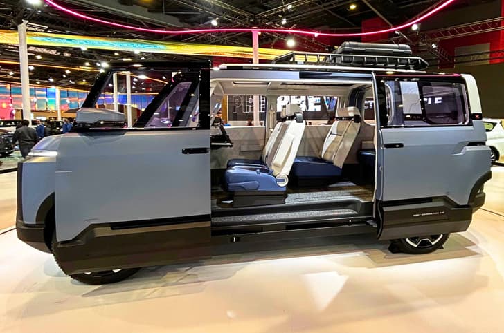 The funky crossover-styled Van concept was first shown in 2023.  Gets dual sliding doors on each side. 