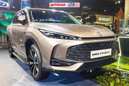 MG eHS SUV is also seen at the Auto Expo 2025 stall. 