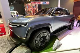 Vinfast VFWild pickup on display at Auto Expo 2025. 