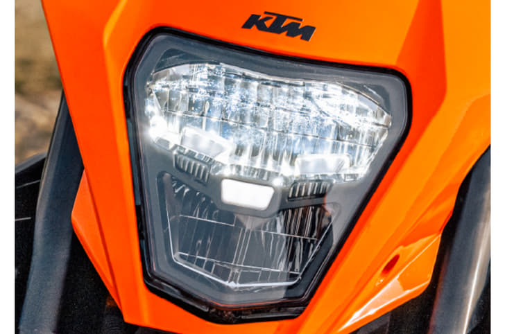 It gets a reflective based LED headlight