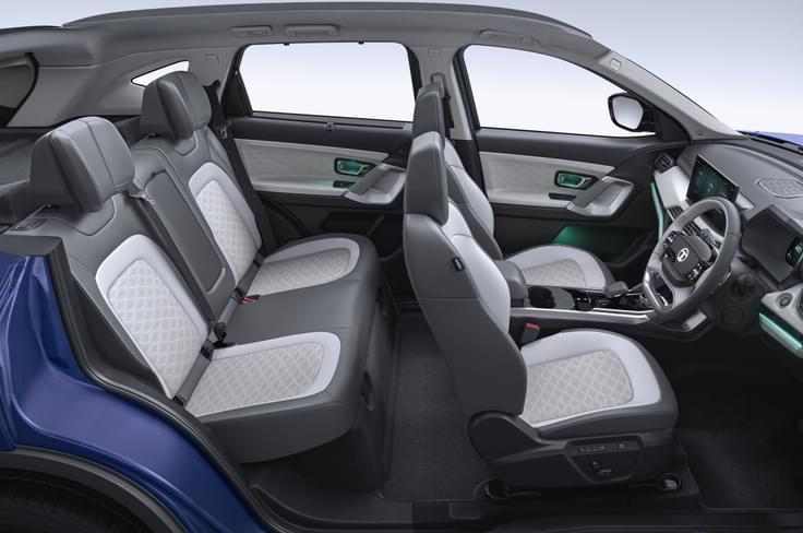 Harrier EV gets dual tone interior upholstery Tata Harrier EV seats