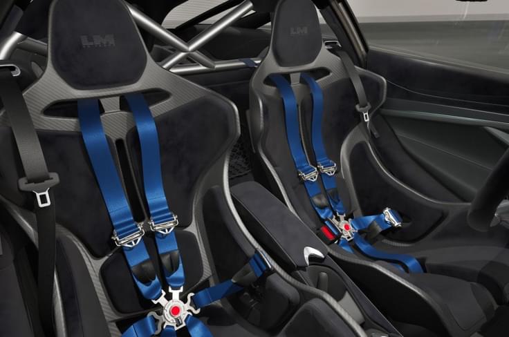 Grey and black interior of the McLaren 750S Le Mans Edition McLaren 750S Le Mans Edition interior