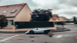 1970s Porsche 917 side shot in motion