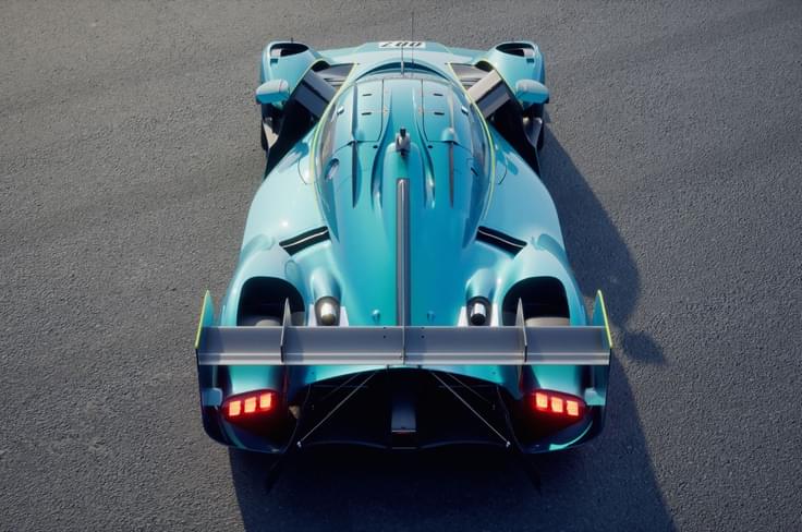 Aston Martin Valkyrie LM hypercar aerial roof shot Aston Martin Valkyrie LM hypercar roof