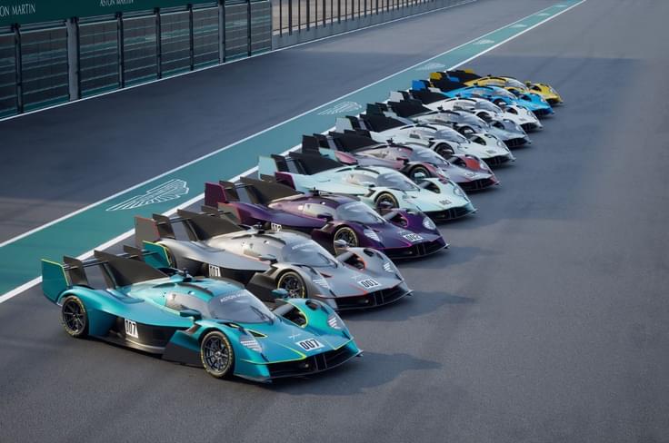 Aston Martin Valkyrie LM hypercar lineup on track Aston Martin Valkyrie LM hypercar lineup