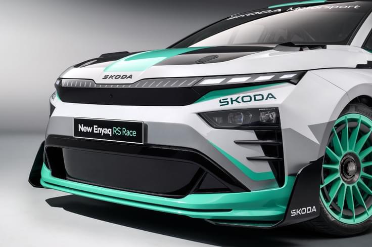 Skoda electric car concept Enyaq RS race front bumper splitter Skoda electric car concept Enyaq RS race front bumper splitter