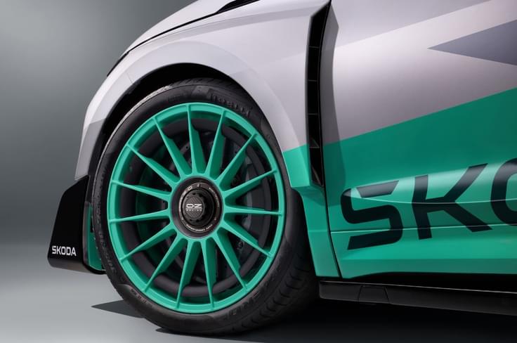 Skoda electric car concept Enyaq RS race alloy wheels Skoda electric car concept Enyaq RS race alloy wheels