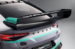 Skoda electric car concept Enyaq RS race rear wing, spoiler