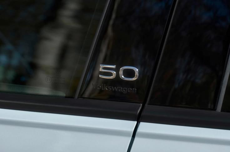 50 badge on Polo hatchback