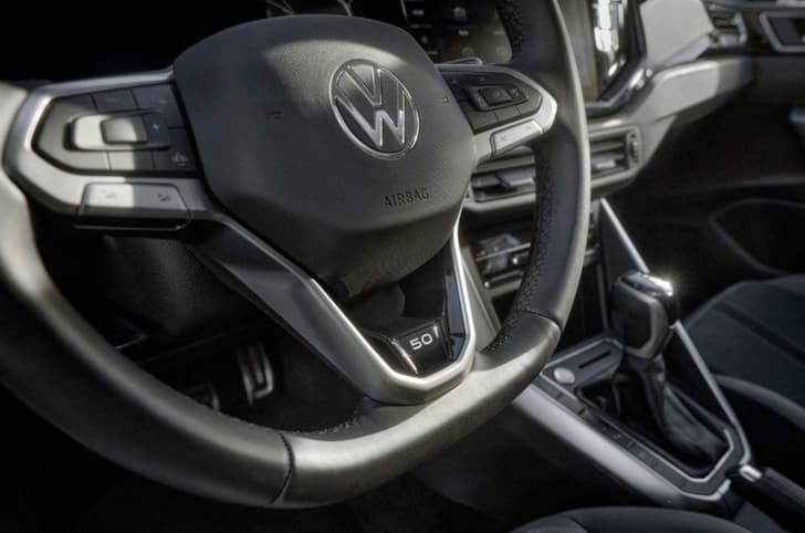 Edition 50 badging on the Polo steering wheel