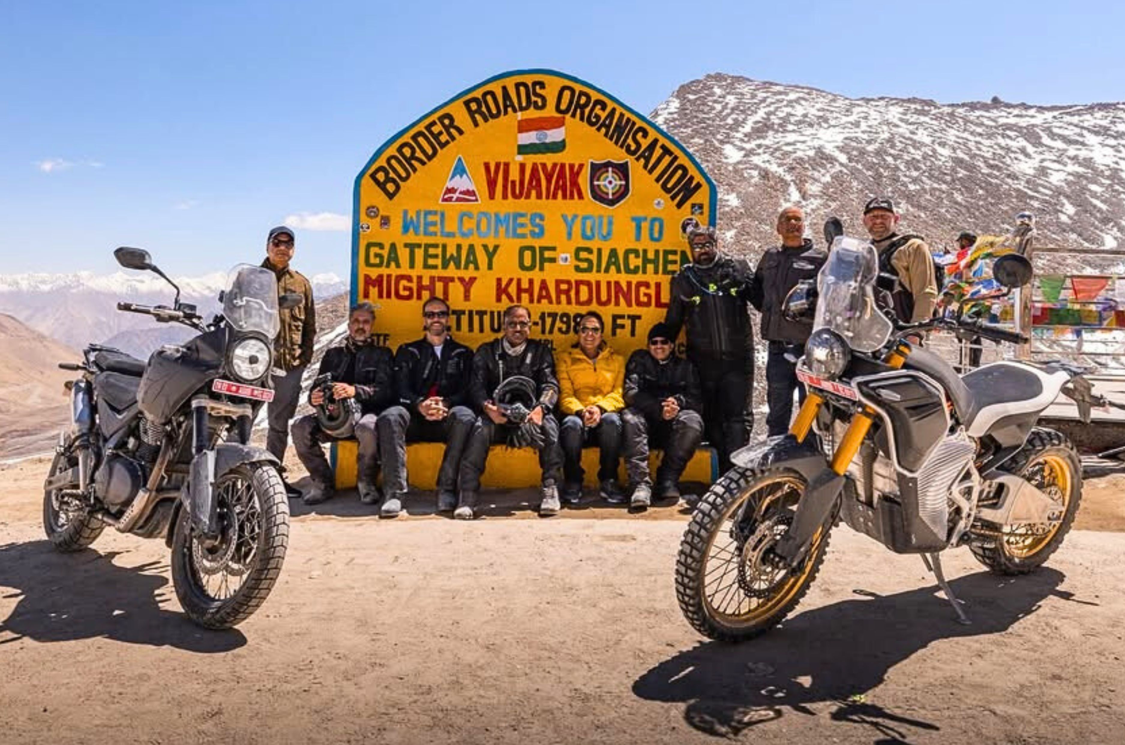 Royal Enfield has dropped the official images of the Himalayan 750, alongside the Him-E, being extensively tested up in the mountains. 