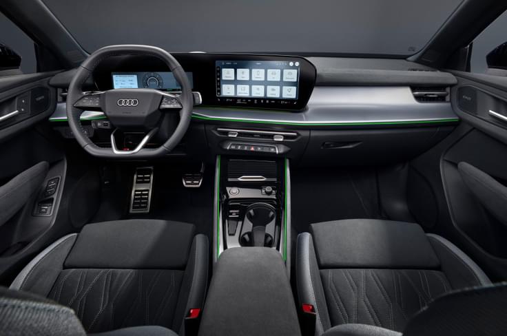 The revamped dashboard features a new colour scheme, an 11.9-inch instrument cluster and a 12.8-inch touchscreen. Audi Q3 interior