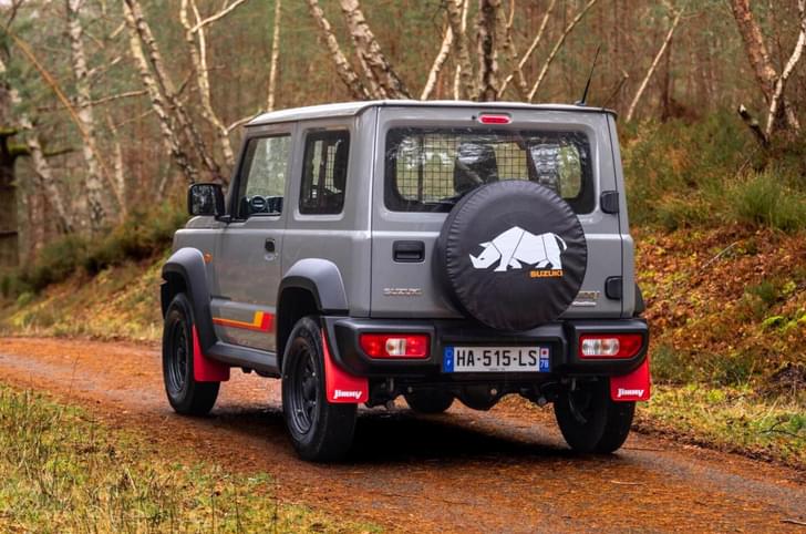 Suzuki Jimny 55th Anniversary Edition rear in forest