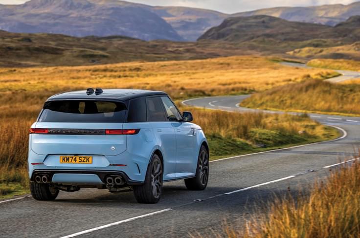 It is the Sport SV’s breadth of talents that is truly impressive. Range Rover Sport SV Edition Two rear tracking shot