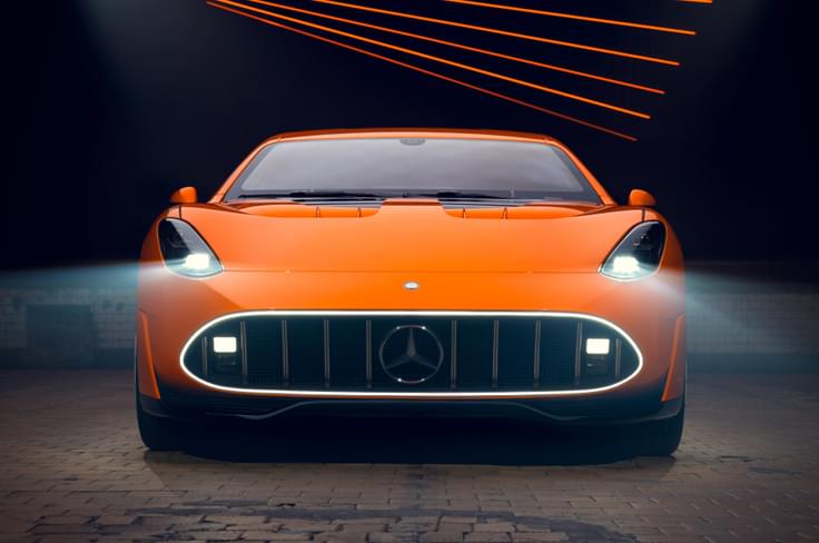 The house of AMG finally has its own grounds-up EV concept, previewing a future four-door performance car. Mercedes AMG GT XX concept front