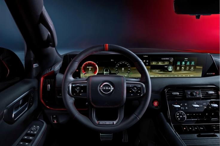 Nissan Patrol Nismo interior steering wheel, dashboard Nissan Patrol Nismo interior steering wheel, dashboard
