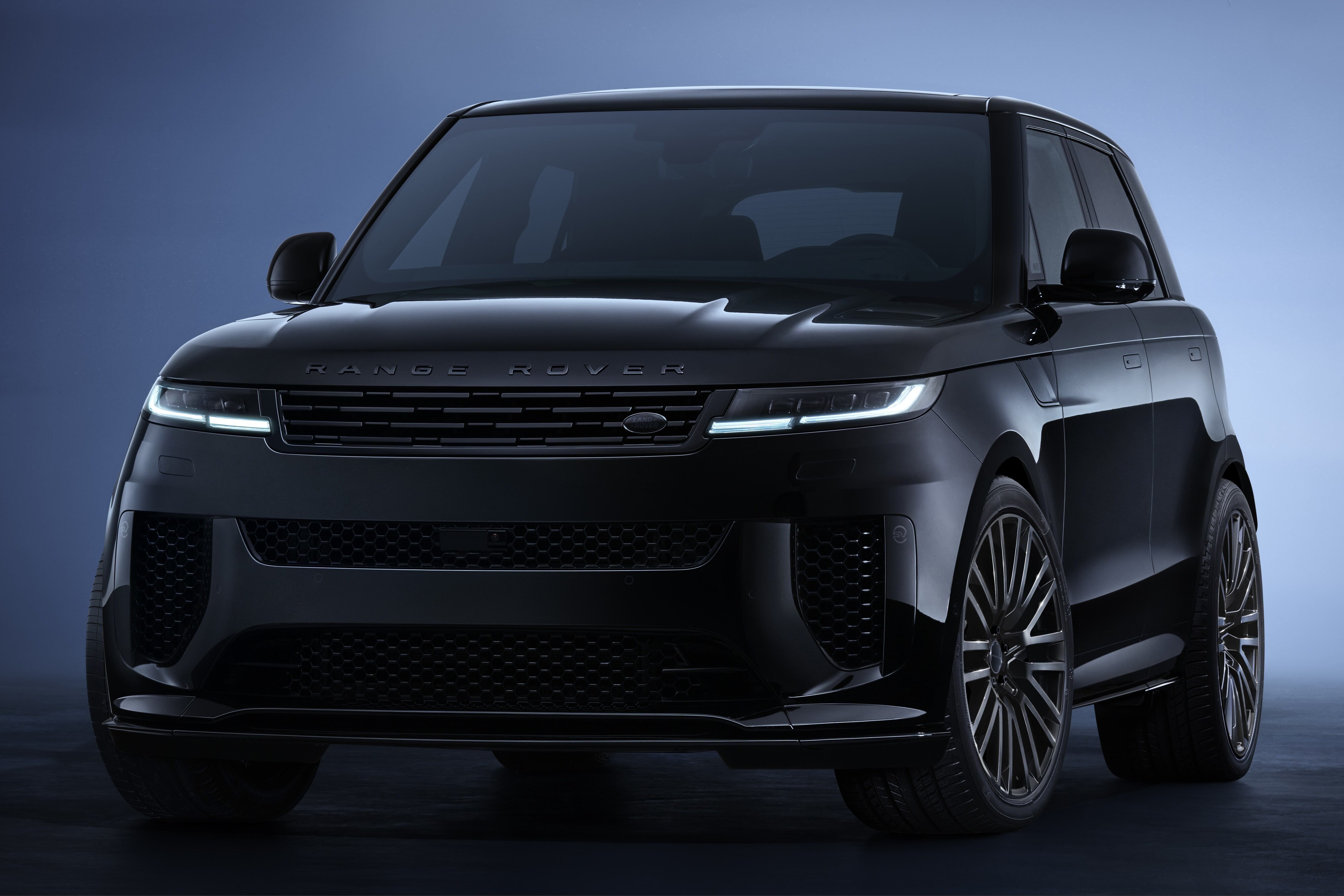 The Range Rover Sport SV Black Edition gets all-black exterior and interior finishes.