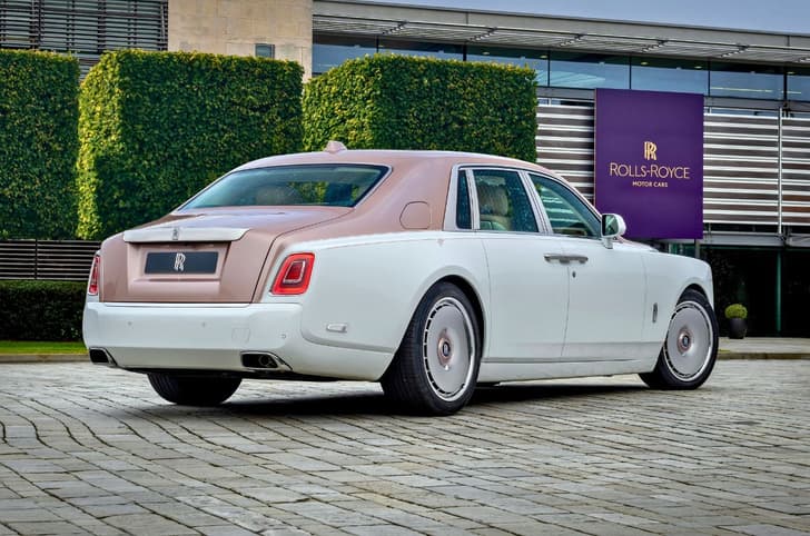One off Rolls Royce Phantom Dentelle right rear static outdoors