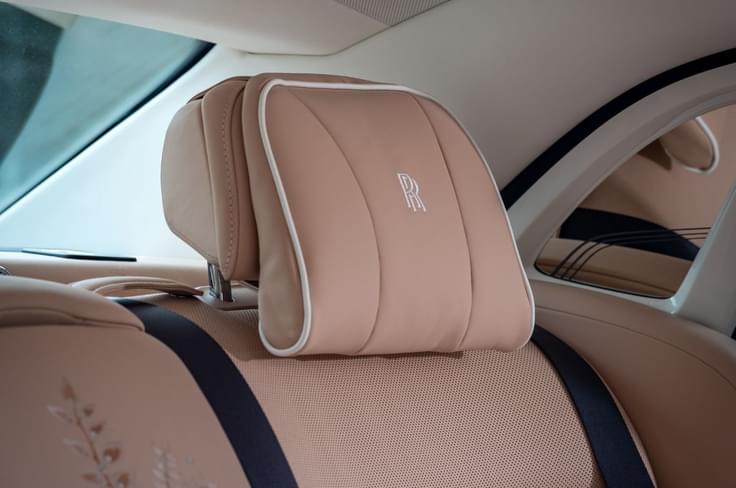 One off Rolls Royce Phantom Dentelle rear seat headrest One off Rolls Royce Phantom Dentelle rear seat headrest