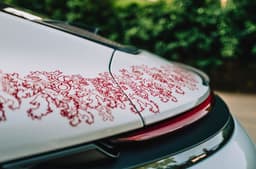 One off Porsche 911 GT3 Luxembourg lion decal rear body panel outdoors