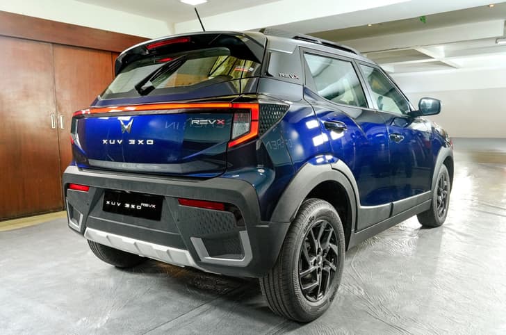 Mahindra XUV 3XO REVX rear right three quarter
