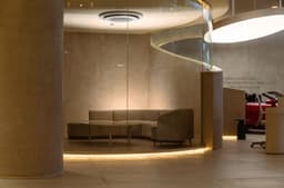 seating area in the MG select showroom