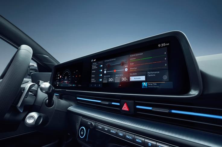 Hyundai Ioniq 6 N infotainment touchscreen Hyundai Ioniq 6 N infotainment touchscreen