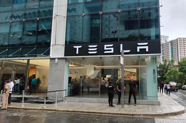 It is officially known as the Tesla Experience Center Tesla showroom Mumbai