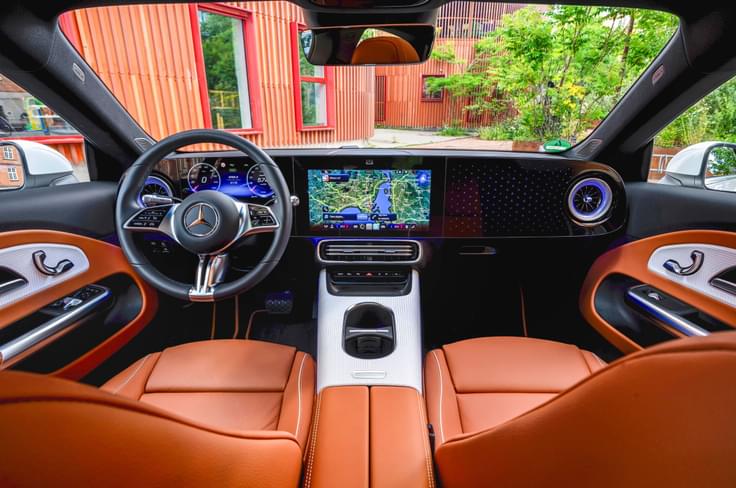 The interior of the new CLA Mercedes-Benz CLA EV interior dashboard