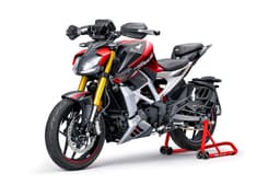 TVS Apache RTR 310 front left static in studio