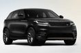The petrol version uses a 250hp, 365Nm 2.0-litre turbo engine, while the diesel gets mild-hybrid tech with 204hp and 430Nm. Range Rover Velar Autobiography black color front angle