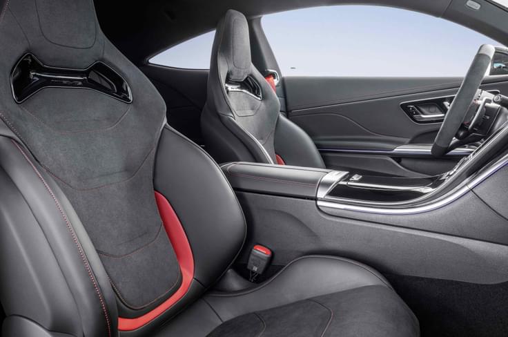 Mercedes AMG CLE 53 Coupe seats Mercedes AMG CLE 53 Coupe in field