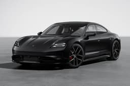 Taycan 4S Black Edition front left studio