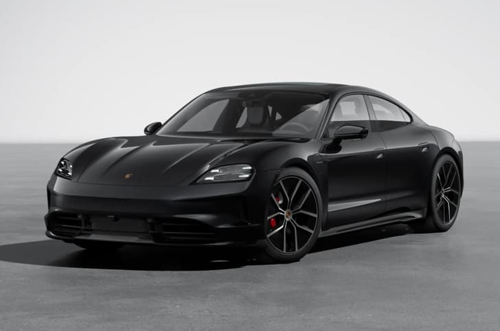 Taycan 4S Black Edition front left studio
