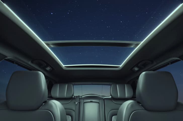 Tata Harrier EV Stealth Edition seats and panoramic sunroof