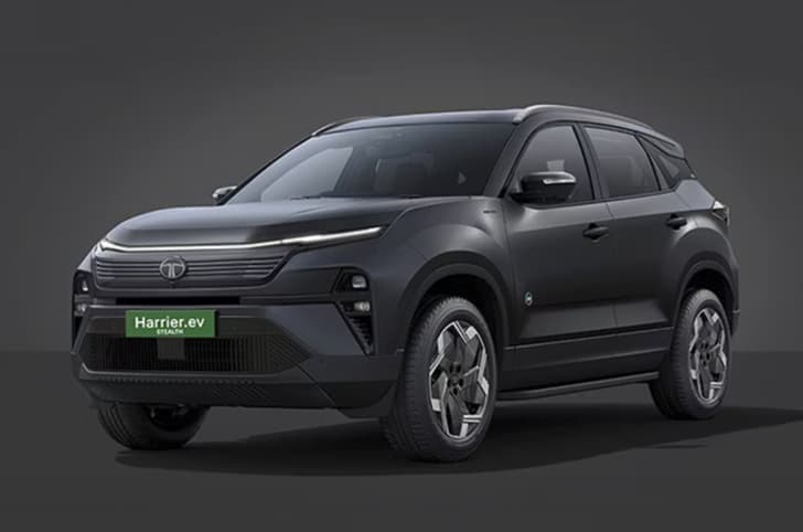 Tata Harrier EV Stealth Edition static studio shot