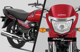 Honda Shine 100 DX front and side composite image