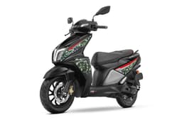 TVS Ntorq 125 Marvel Captain America edition front left three quarter static shot