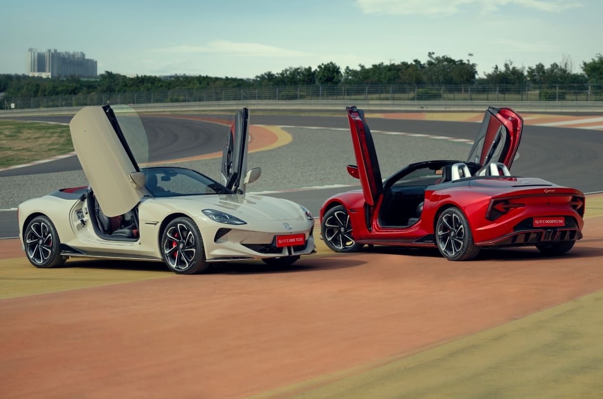 Scissor doors are a design highlight.