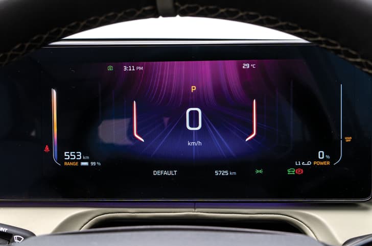 Mahindra XEV 9e digital instrument cluster