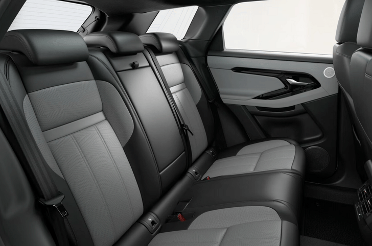 Range Rover Evoque seats at the back