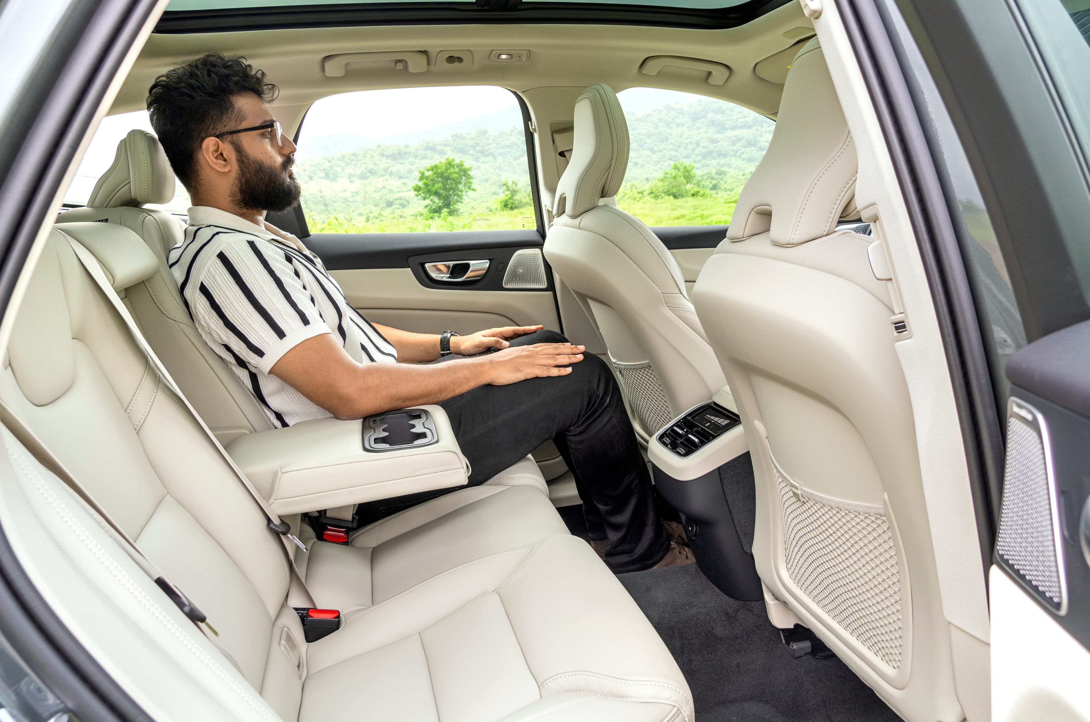 Reclining rear seats are comfortable for two passengers.