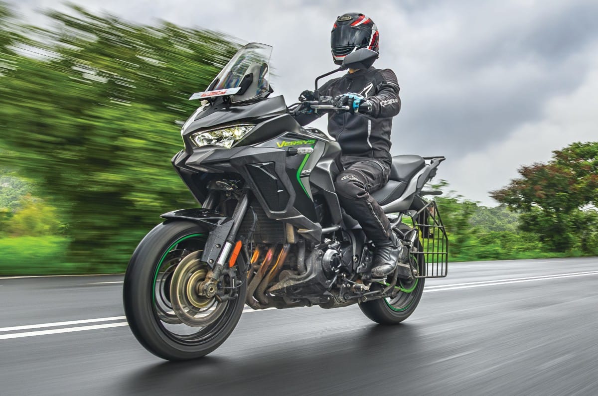 The Kawasaki Versys 1100 has the same engine as the Ninja 1100SX but is a more focused road tourer.