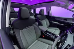 Mahindra XEV 9e Pack Two in studio interior seats