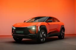 Mahindra BE 6 orange exterior in studio