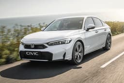 2025 honda civic facelift on road