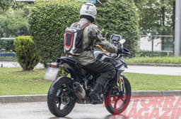 BMW F 450 GS test mule spied without accessories rear shot