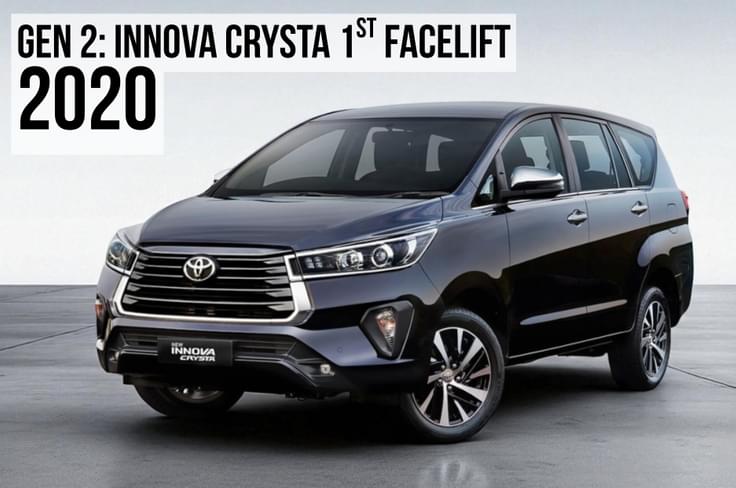 2020 toyota innova crysta facelift front three quarter 2020 toyota innova crysta facelift in field