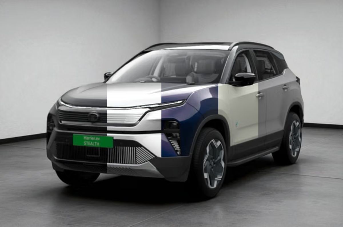 The Harrier EV gets five colour options – Empowered Oxide, Nainital Nocturne, Pristine White, Stealth Matte Black and Pure Grey. 